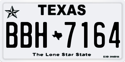 TX license plate BBH7164