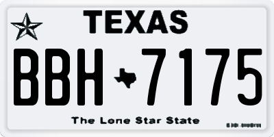 TX license plate BBH7175