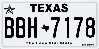 TX license plate BBH7178