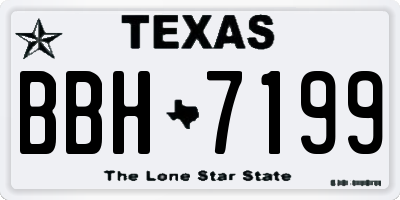 TX license plate BBH7199