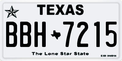 TX license plate BBH7215