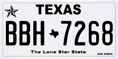 TX license plate BBH7268
