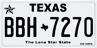 TX license plate BBH7270
