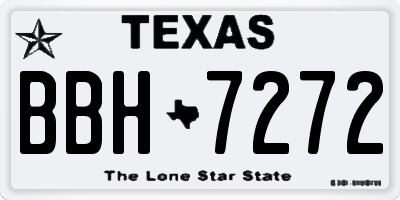 TX license plate BBH7272