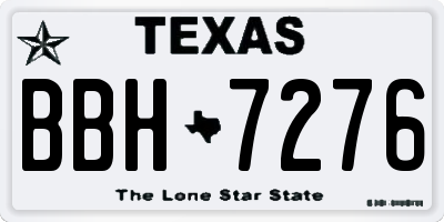 TX license plate BBH7276