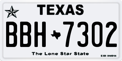 TX license plate BBH7302