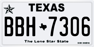 TX license plate BBH7306