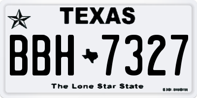 TX license plate BBH7327