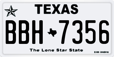 TX license plate BBH7356