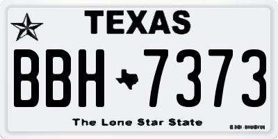 TX license plate BBH7373