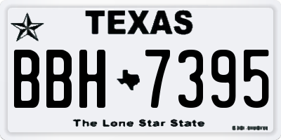 TX license plate BBH7395