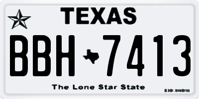 TX license plate BBH7413