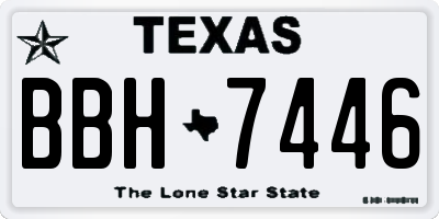TX license plate BBH7446