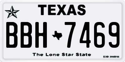 TX license plate BBH7469