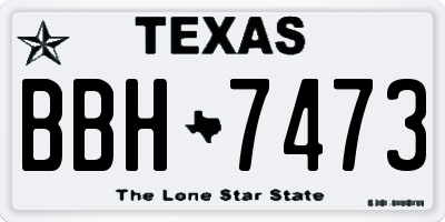 TX license plate BBH7473
