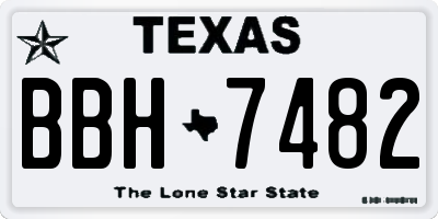 TX license plate BBH7482