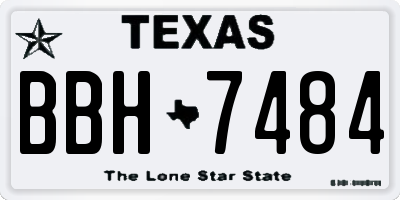 TX license plate BBH7484