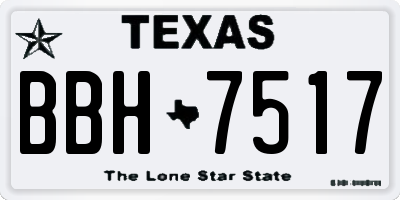 TX license plate BBH7517