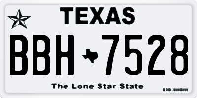 TX license plate BBH7528