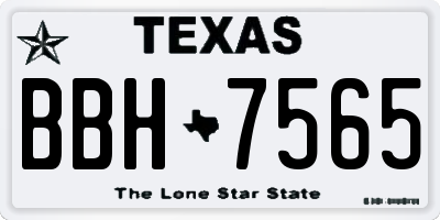 TX license plate BBH7565