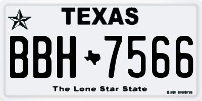TX license plate BBH7566