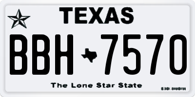 TX license plate BBH7570