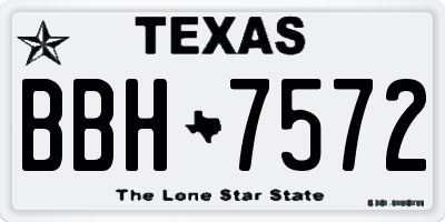 TX license plate BBH7572