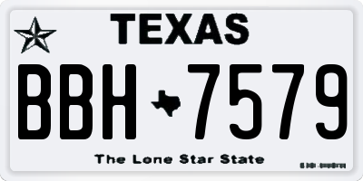 TX license plate BBH7579
