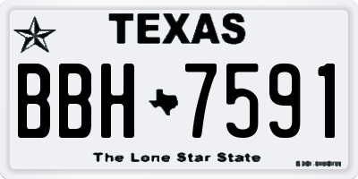 TX license plate BBH7591