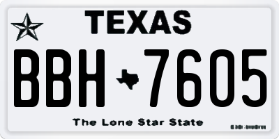 TX license plate BBH7605
