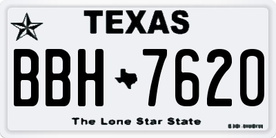 TX license plate BBH7620