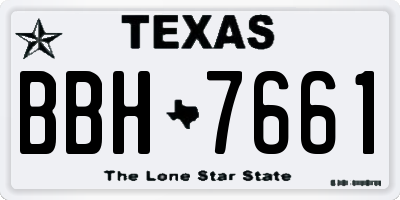 TX license plate BBH7661
