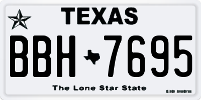 TX license plate BBH7695