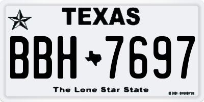 TX license plate BBH7697
