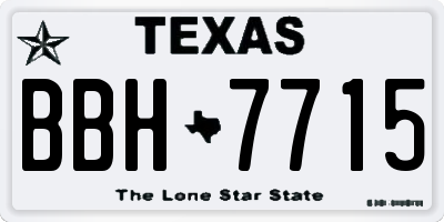 TX license plate BBH7715