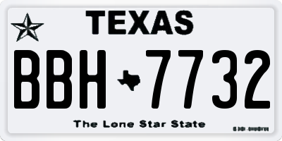 TX license plate BBH7732