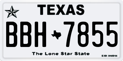 TX license plate BBH7855