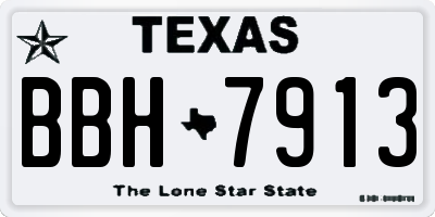 TX license plate BBH7913