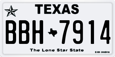 TX license plate BBH7914