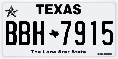 TX license plate BBH7915
