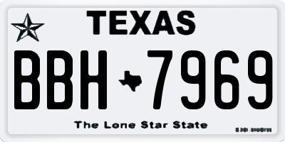 TX license plate BBH7969