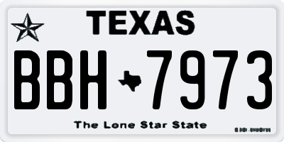 TX license plate BBH7973