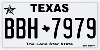 TX license plate BBH7979