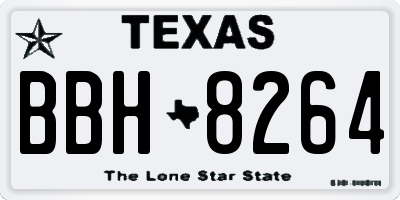 TX license plate BBH8264