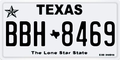TX license plate BBH8469