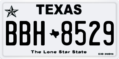 TX license plate BBH8529