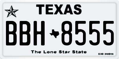 TX license plate BBH8555