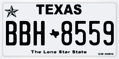 TX license plate BBH8559