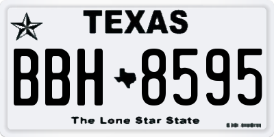 TX license plate BBH8595