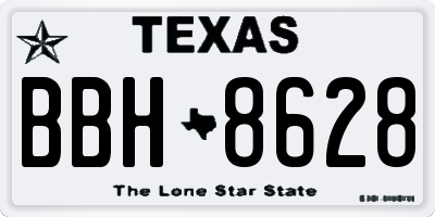 TX license plate BBH8628